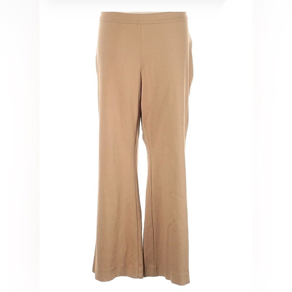 Tan Chico’s Travelers Wide Leg Spandex Blend Lounge Pants, Size 3
